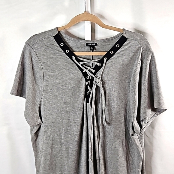 Torrid Gray Women's Tee-shirt Maxi Dress Size 3 - Picture 2 of 8